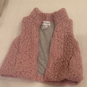 Cotton Emporium Pink Fuzzy Vest